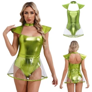 Womens Space Alien Cospaly Costume Slim Fit Interstellar Traveler Fashion Sexy - Picture 1 of 26