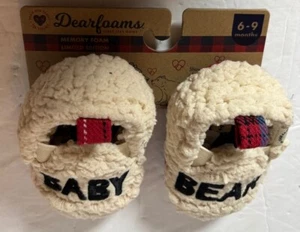 Dearfoams LIMITED EDITION Baby Bear Memory Foam Slippers Size 6-9 Months BRAND - Picture 1 of 5