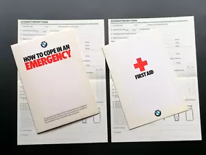 1990s BMW How To Cope In An Emergency Booklet -First Aid & Accident Report Forms - Picture 1 of 8