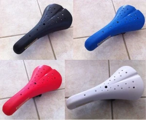 Old School BMX Bike Seat Hard Shell Dominator Blue Red White Black New! - Picture 1 of 6
