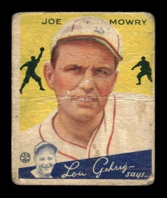 1934 Goudey #59 Joe Mowry RC - POOR TO GOOD - EXACT SCAN - LOW GRADE SET FILLER - Image 1 of 2