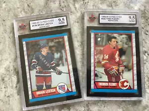 1989-90 OPC O-P-C Hockey #136 Brian Leetch & 232 Theo Fleury Rookie  KSA 9.5 NGM - Picture 1 of 1