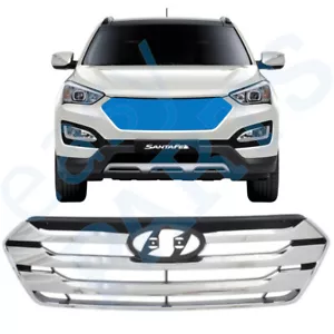 Für Hyundai Santa Fe 2012- Vorne Kühlergrill Grill Schwarz / Chrom - Bild 1 von 2