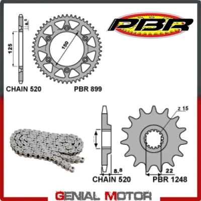 EK1945G Kit Catena Corona Pignone 14 / 45 / 520 PBR per KTM SMR 2004 - Image 1 of 2
