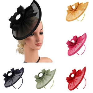 Mujeres Lino Top Sombrero Británico Retro Fascinador Imitación Gorra Bodas Elegante - Imagen 1 de 28