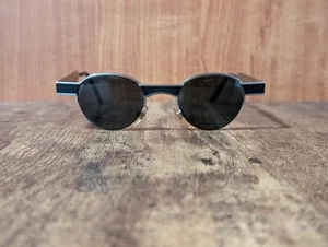 OCCHIALI DA SOLE VINTAGE LE CLUB STEAMPUNK METALLO OVALE MADE IN ITALY 43/22 ... - Foto 1 di 14