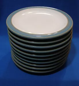 Plato de postre/pastel 10 Denby Langley gres patrón azul 7 1/2" (19 cm) - Imagen 1 de 13