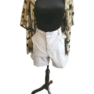 y2k Lee Khaki Cargo Shorts sz 14 Summer Vacation Gorpcore Outdoors - Picture 1 of 5