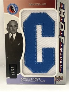 24/25 SP Game Used-King Clancy HOF Marks #19/35- See Pics & Details - Picture 1 of 6