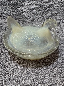 Boyd Glass Slag Miniature Hen on Nest Salt - B39 - Picture 1 of 5