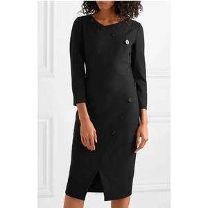 Cefinn black button embellished sheath pencil dress womens 10 minimalist capsule - Picture 1 of 10