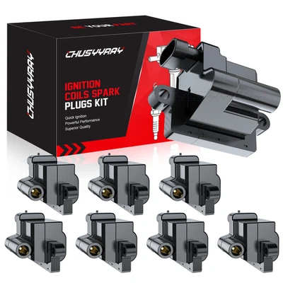 8 квадратных катушек зажигания для Cadillac Escalade ESV EXT Hummer H2 2002 2003-2006 - Изображение 1 из 4