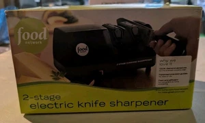 Food Network 2-Stage electric knife sharpener Tested And Working With Box - Picture 1 of 3