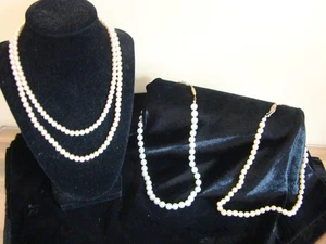 Kunstperlen Halskette Set Ohrringe - Sarah Coventry & andere 7 Stck Lot - Vintage - Bild 1 von 12