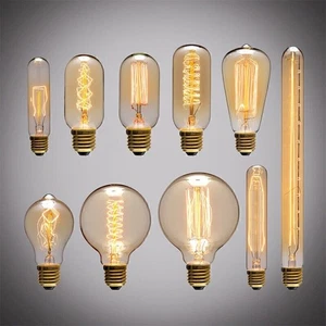 Vintage 220V 40W Filament Globe Light Lamp Bulb E27 For Bar Restaurant Decor - Picture 1 of 22