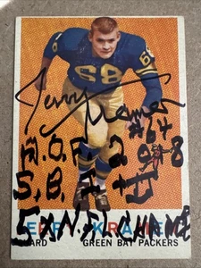 JERRY KRAMER 1959 Topps #116 SIGNED AUTOGRAPHED Card Green Bay Packers RC HOF - Bild 1 von 2