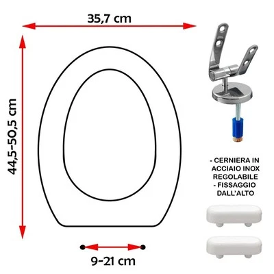 SEDILE COPRIWATER COMPATIBILE DISEGNO CERAMICA OVO BIANCO