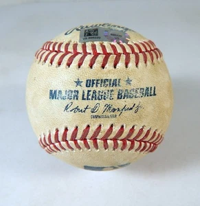 2022 Milwaukee Brewers Game Used Baseball Rogers Charlie Blackmon Hit By Pitch 3 - Picture 1 of 2