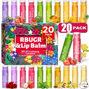 20er Pack Lippenbalsam, 12 aromatisierte natürliche Lippenbalsam Großpackung Set, feuchtigkeitsspendend Großpackung Mini - Bild 1 von 12