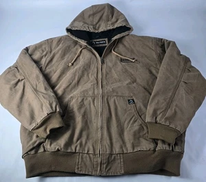 Men's Dri Duck Cheyenne Boulder Cloth Hooded Jacket Size XXL Brown (5020) - Picture 1 of 16