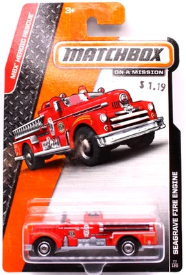Matchbox 2013 Seagrave Fire Engine red/gray - Image 1 of 4