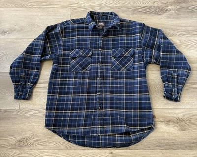 Moose Creek Shirt Mens Extra Large Blue Plaid Flannel Button Front Long Sleeve - Image 1 of 4