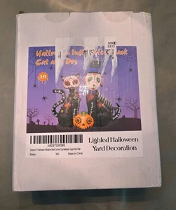 Inflables de Halloween de 5 pies para gato y perro calavera de azúcar inflable - Imagen 1 de 6