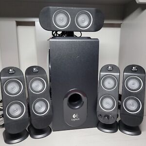 Logitech X-530 5.1 Surround Sound System -  1 Subwoofer 5 Speakers - Tested Good