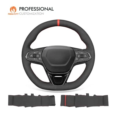 MEWANT HÁGALO USTED MISMO Envoltura de volante de gamuza negra para Chevrolet Trax RS Trailblazer Foto 1 de 4