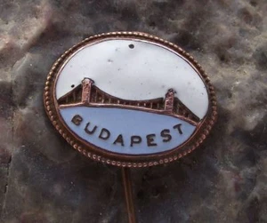 Antike Szechenyi Kettenbrücke Budapest Ungarn Souvenier Fluss Donau Pin Abzeichen - Bild 1 von 2