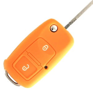 Custodia silicone chiave per VW Seat Skoda Leon Sharan Alhambra Golf4 T5 Fabia OE - Foto 1 di 4