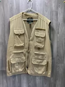 Orvis Men XL Khaki Zipped Outdoors Fishing Hunting Vest - Picture 1 of 17