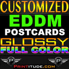 Every Door Direct Mail 1000 Custom POSTCARDS FULL COLOR GLOSSY 2 SIDE 4x11 EDDM