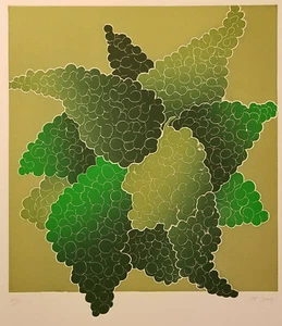 Grapes by Thom De Jong (70s 80s Dutch NYC Artist) Wine Vineyard - Bild 1 von 7