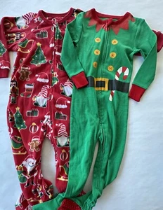 The Children’s Place Christmas Old Navy Pajama Lot Unisex Boy Girl 18-24 Mo NWT - Picture 1 of 7