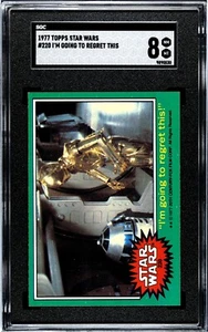 I'm Going To Regret This #220 Star Wars Green Series Topps 1977 Card SGC 8 - Picture 1 of 2