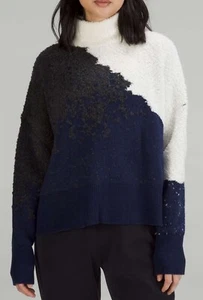 NWT~Lululemon Ombre Knit Textured Turtleneck Merino Wool Sweater Size 10 - Picture 1 of 10