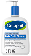 Cetaphil Daily Facial Cleanser for Sensitive Combination to Oily Skin 16 oz