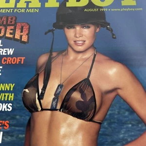 Playboy Magazine August 1999, Tomb Raider Nell McAndrew Nude, Shannon Elizabeth - Picture 1 of 7