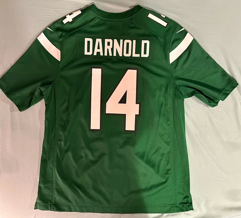 New York Jets #14 Sam Darnold Gotham Green Nike Men's Game Jersey - Large Cover