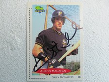 Pirates Austin Manahan Signed Autographed 1991 Classic Salem Buccaneers Mint