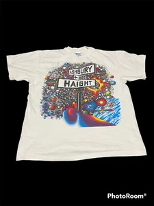 Vintage 90s Haight & Ashbury San Francisco Tye Dye T Shirt Grateful Dead Sz L - Picture 1 of 6