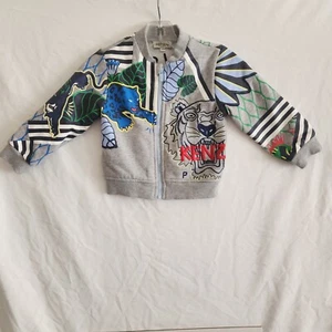 Kenzo Kids Full Zip Jacket Jungle Tiger Paris Age 2A RARE w/ Pockets Boys Girls - Picture 1 of 6