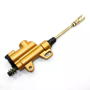 GOLD 8mm Banjo Back Rear Hydraulic Brake Master Cylinder PIT PRO Dirt Bike ATV - Picture 1 of 4