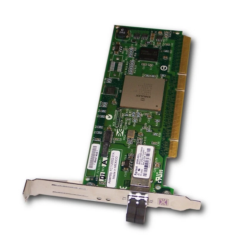EMULEX P/N LP101-E Rev.A FC1120002-01A Scheda di Rete Canale Fibra Pci-X Nuovo - Immagine 1 di 1