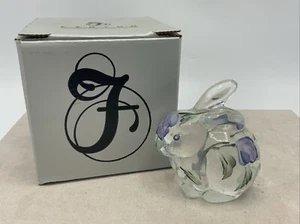 Fenton Glass  FRENCH OPAL BUNNY #5162 ON Hand Painted W/ Box  NIB - Picture 1 of 5