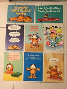 8 LOT Vintage Argus Garfield poster 1978 Jim Davis Argus 9”x13-1/2” - Picture 1 of 21