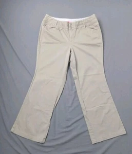 Lane Bryant Damen Hose 16 Durchschnitt 38x30 Hellbraun Gerade Stretch Chino Tasche Plus - Bild 1 von 17