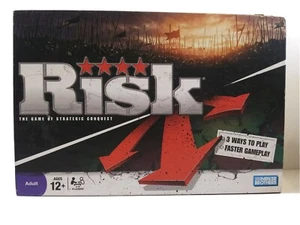 Risk Board Game Parker Bros Hasbro 2008 Strategic Conquest Open Box 3 Ways 100% - Picture 1 of 10
