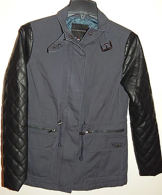 ROCK & REPUBLIC WOMENS JACKET QUILTED SLEEVES  sz XS NEW$99 AUTHENTIC  - Image 1 of 2